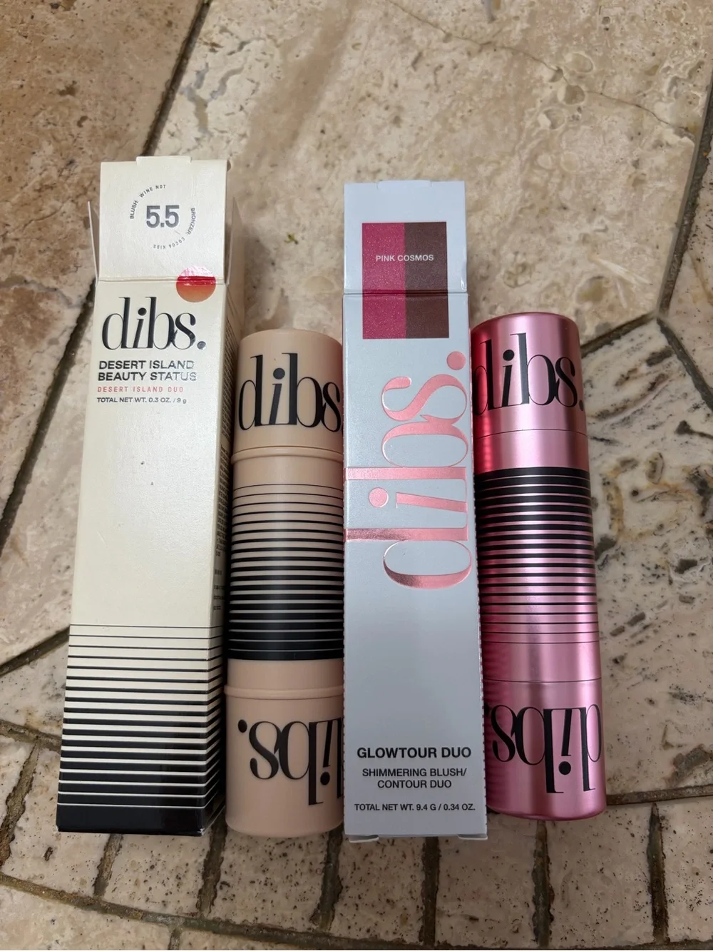 dibs. Glowtour Duo Shimmering Blush & Contour Stick - Pink Cosmos